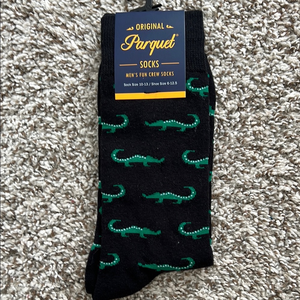 Black and Green Alligator Socks